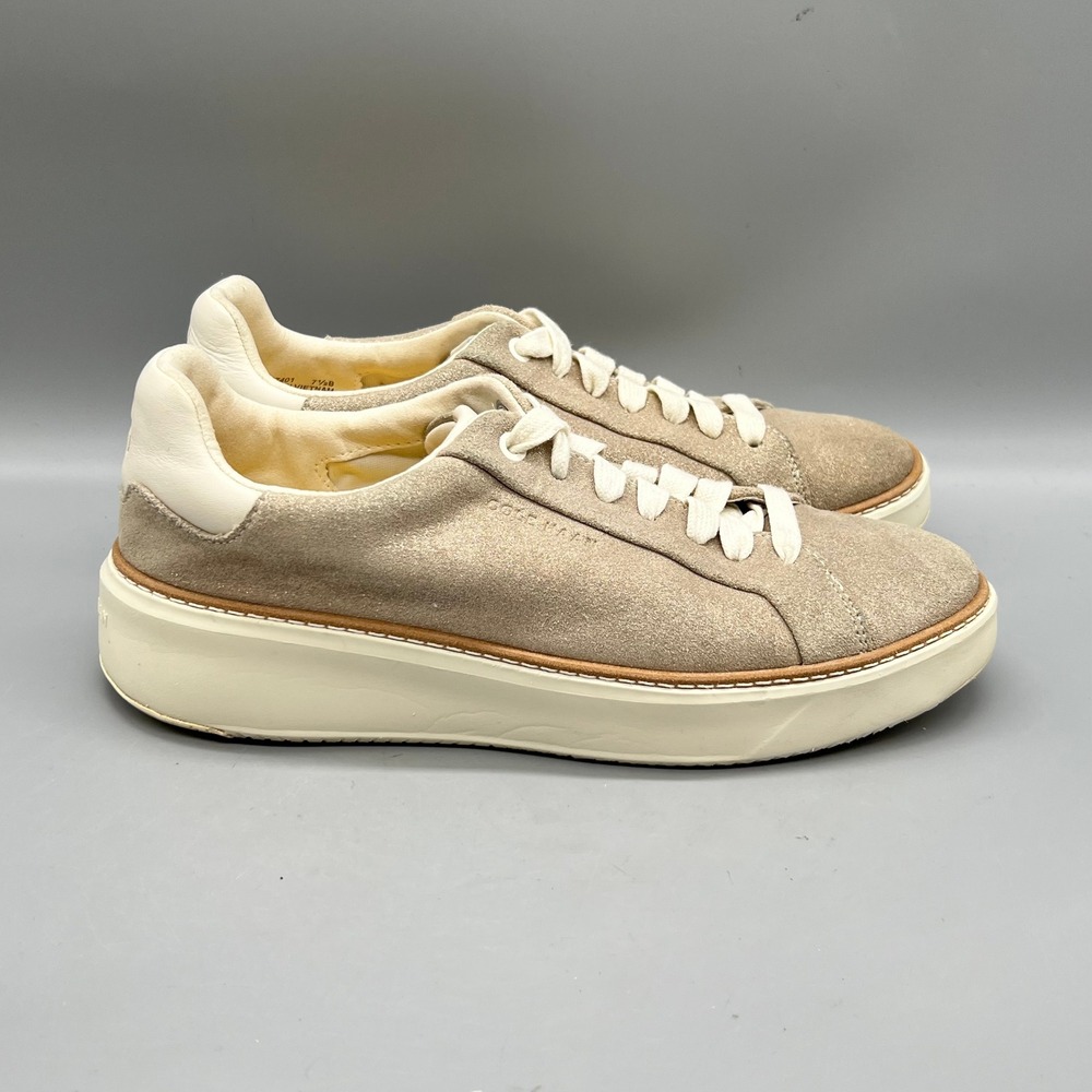 Cole Haan Shoes Women 7.5 Brown Metallic Suede Grand Crosscourt Platform Sneaker